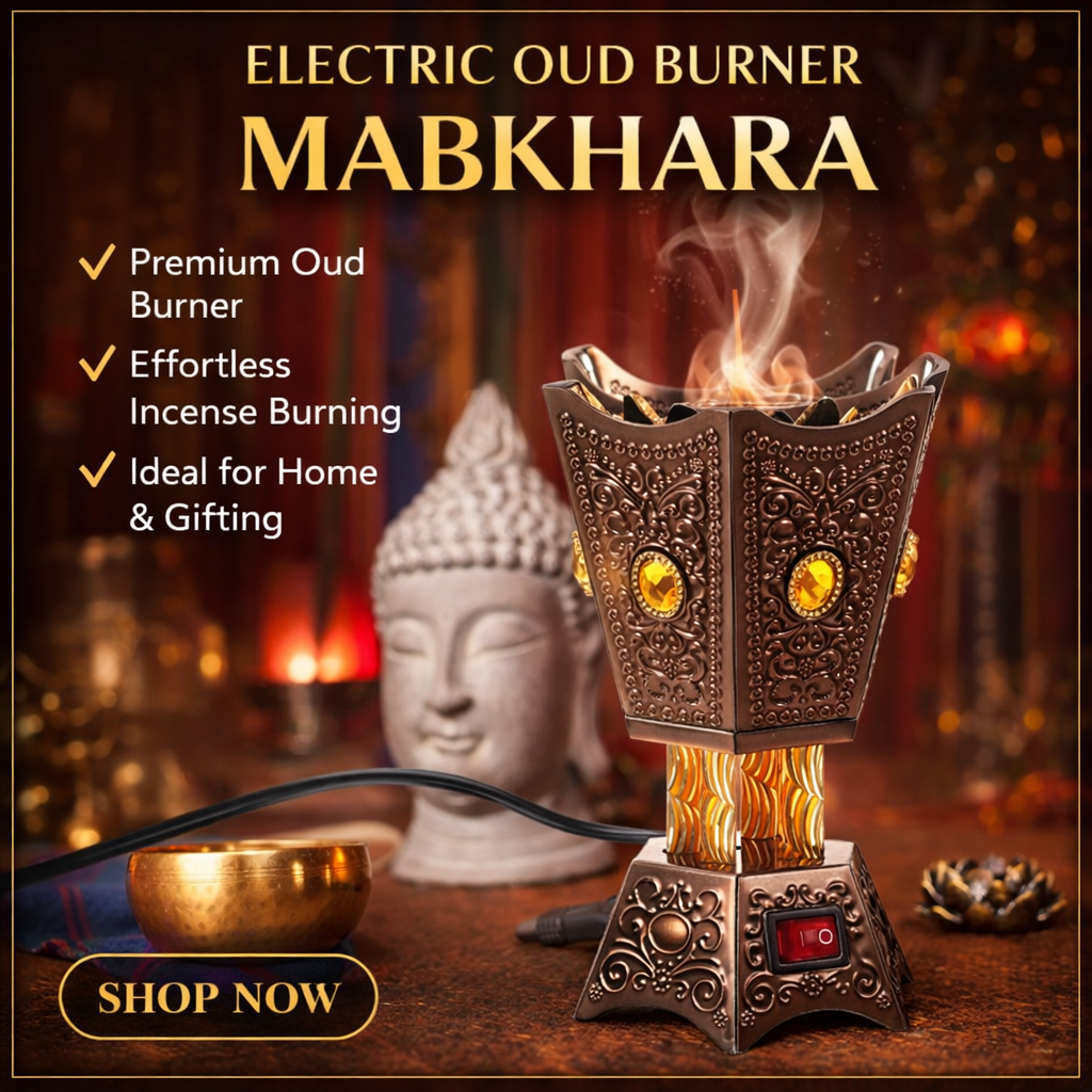 Electric Incense Bakhoor Burner Metal (6 Corner) | Bakhoor Dan Loban Dan