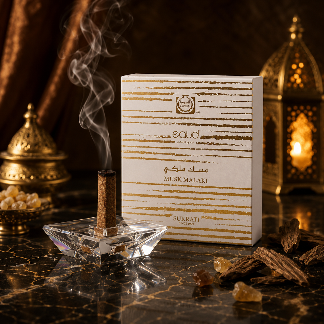 Surrati - E-Bakhoor Oud Sticks Musk Malaki - 75 Grams