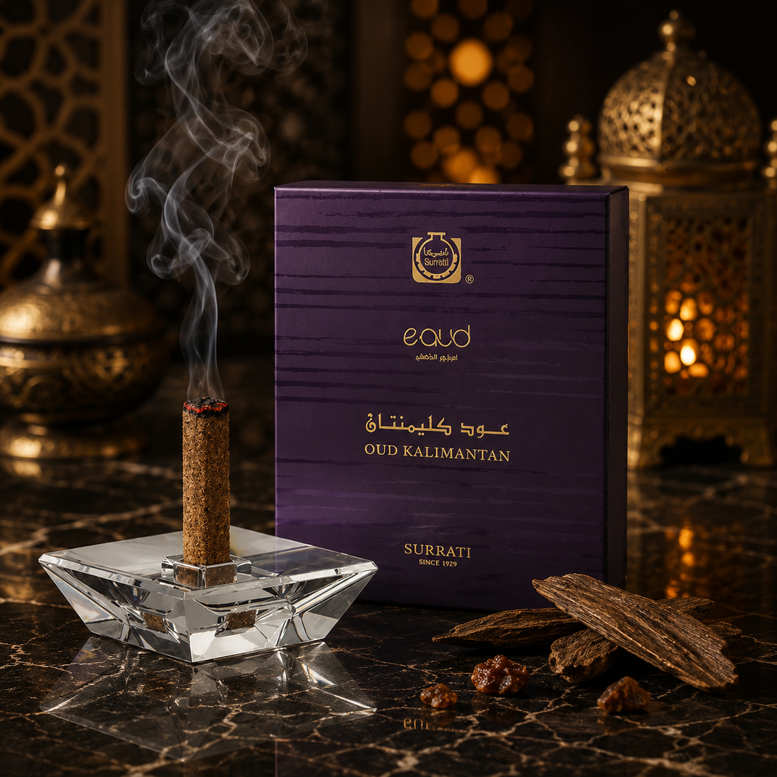 Surrati - E-Bakhoor Sticks Oud Kalimantan - 75 Grams
